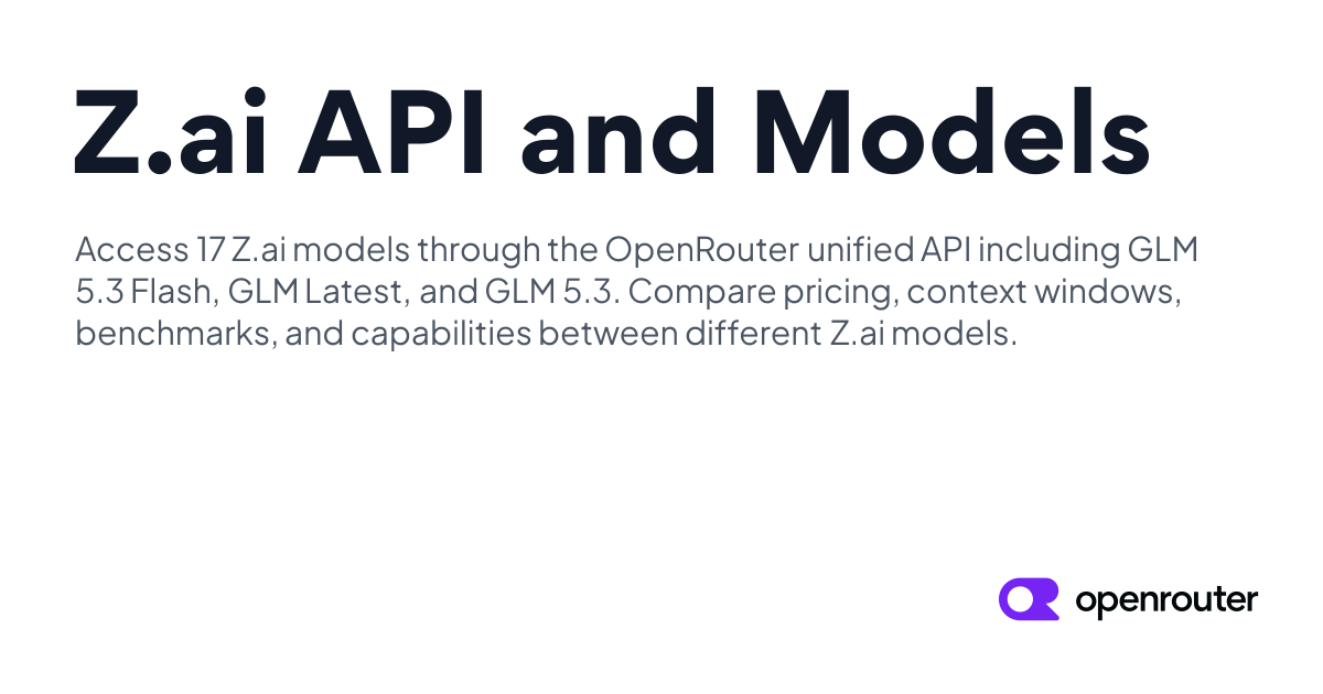 GLM 5.3 Flash OpenRouter pricing and access